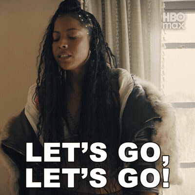 Woman Saying Let's Go Let's Go GIF