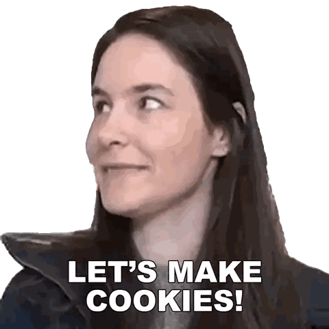 Woman Saying Let's Make Cookies Sticker
