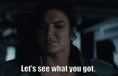 Woman Saying Lets See What You Got GIF