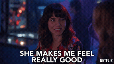 Woman Saying Makes Me Feel Good Netflix Logo GIF