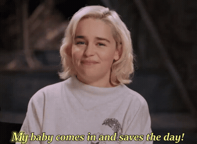 Woman Saying My Baby Comes In And Saves The Day GIF