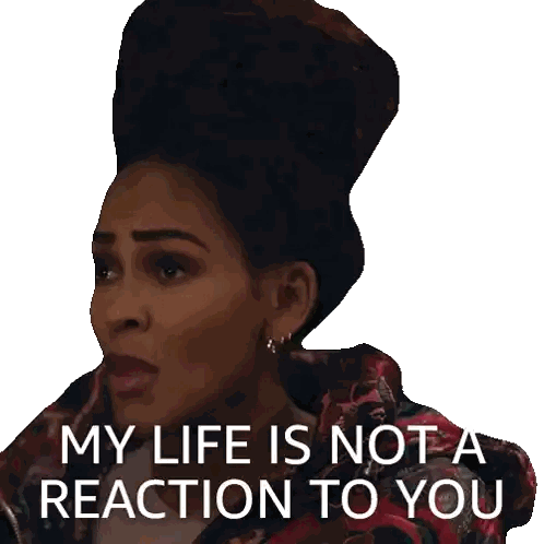 Woman Saying My Life Is Not A Reaction Sticker