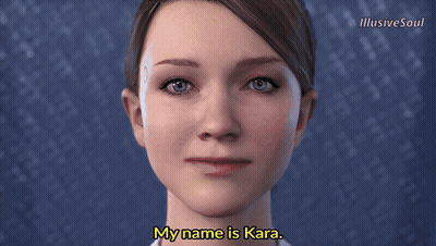 Woman Saying My Name Is Kara GIF