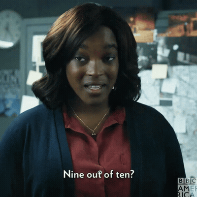 Woman Saying Nine Out Of Ten GIF