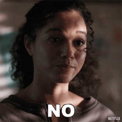 Woman Saying No GIF