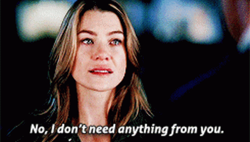 Woman Saying No I Don't Need Anything From You GIF
