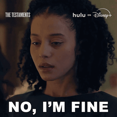 Woman Saying No I'm Fine GIF
