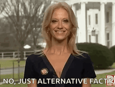 Woman Saying No Just Alternative Facts GIF