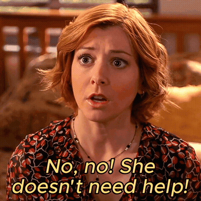 Woman Saying No No She Doesn't Need Help GIF