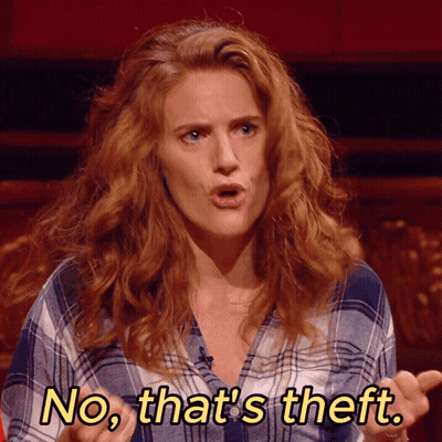 Woman Saying No That's Theft Funny Face GIF