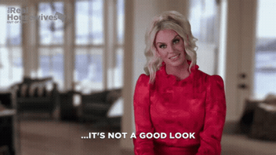Woman Saying Not A Good Look With Real Housewives Logo GIF
