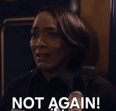 Woman Saying Not Again In Dark Room GIF