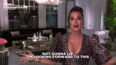 Woman Saying Not Gonna Lie I'm Looking Forward To This In Living Room GIF