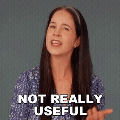 Woman Saying Not Really Useful GIF