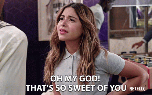 Woman Saying Oh My God That's So Sweet Of You GIF