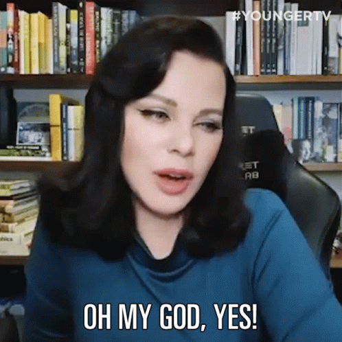 Woman Saying Oh My God Yes GIF