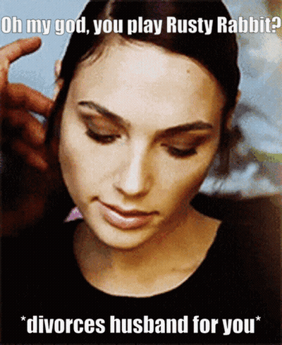 Woman Saying Oh My God You Play Rusty Rabbit GIF