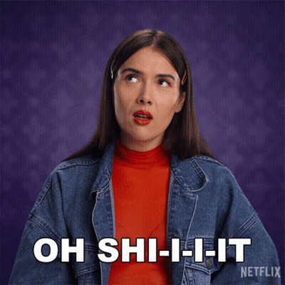 Woman Saying Oh Shi-I-I-It GIF