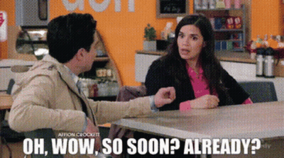 Woman Saying Oh Wow So Soon GIF