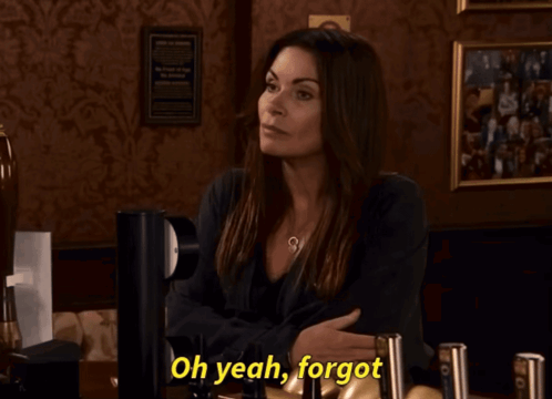 Woman Saying Oh Yeah Forgot In Bar GIF