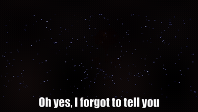Woman Saying Oh Yes I Forgot To Tell You In Dark Room GIF
