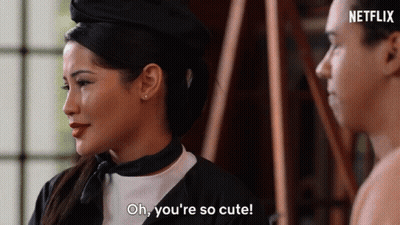 Woman Saying Oh You're So Cute Netflix Ad GIF