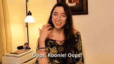Woman Saying Oops Roonie Oops By Lamp GIF