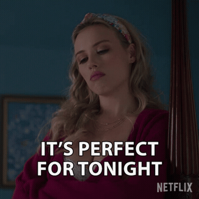 Woman Saying Perfect For Tonight GIF