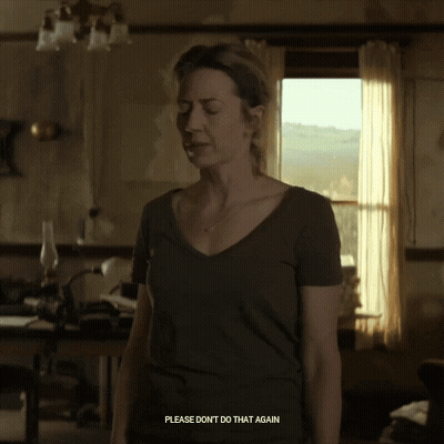 Woman Saying Please Don't Do That Again GIF
