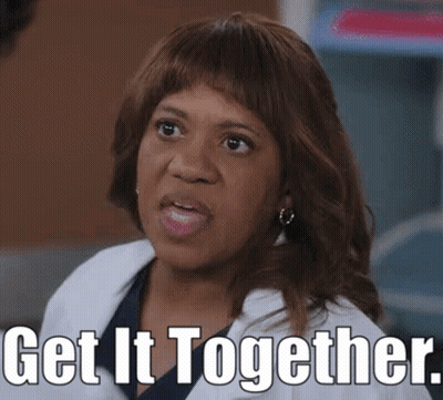 Woman Saying Pull Yourself Together GIF