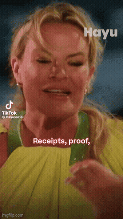 Woman Saying Receipts Proof In Video GIF