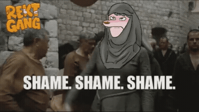 Woman Saying Shame Shame Shame GIF