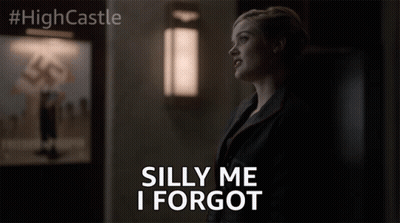 Woman Saying Silly Me I Forgot In Front Of Sign GIF