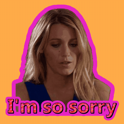 Woman Saying Sorry Sticker GIF