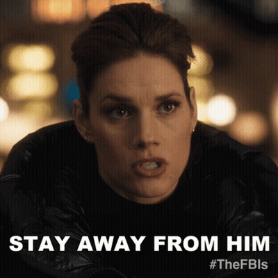 Woman Saying Stay Away From Him GIF