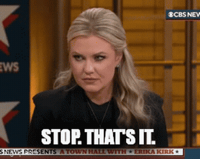 Woman Saying Stop That in Front of CBS News
