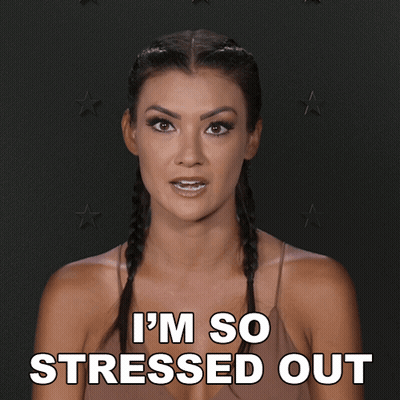 Woman Saying Stressed Out With Stars GIF