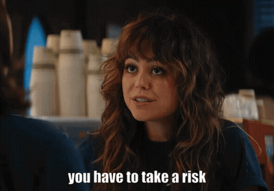 Woman Saying Take A Risk GIF