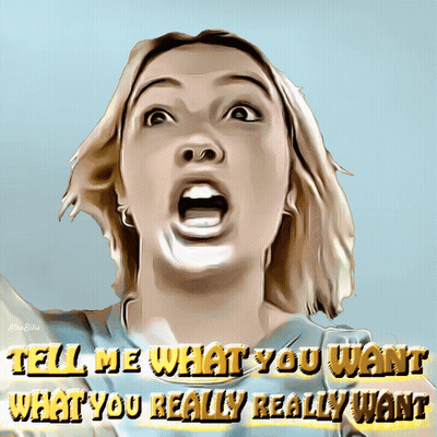 Woman Saying Tell Me What You Really Want GIF