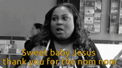Woman Saying Thank You Baby Jesus GIF