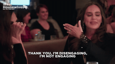 Woman Saying Thank You I'm Disengaging GIF