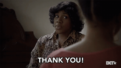 Woman Saying Thank You To Another Woman In Bet Ad GIF