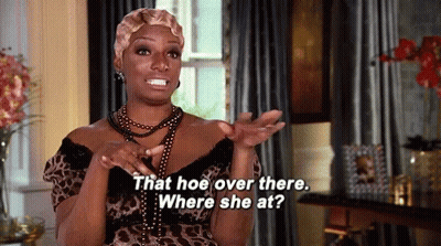 Woman Saying That Hoe Over There GIF