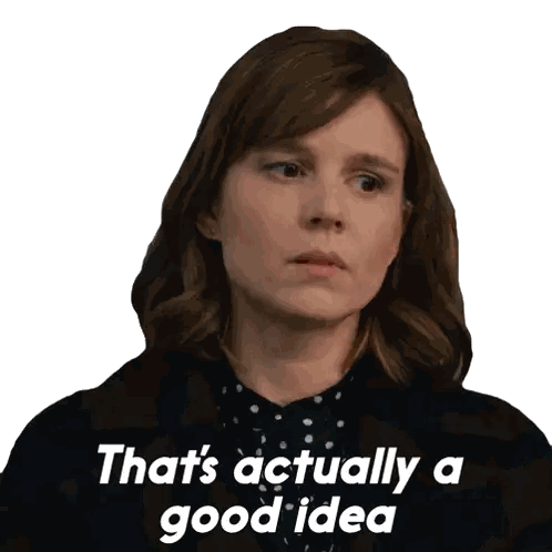 Woman Saying That's A Good Idea Sticker