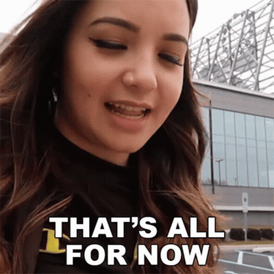 Woman Saying That's All For Now GIF