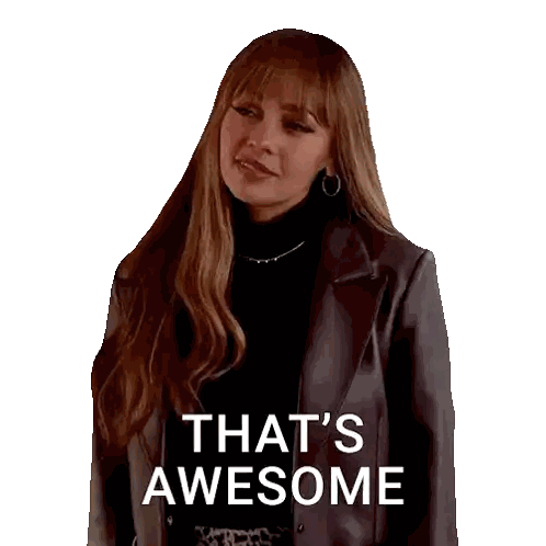 Woman Saying That's Awesome Sticker