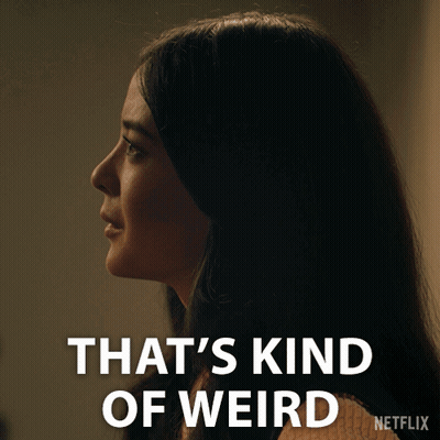 Woman Saying That's Kind Of Weird GIF