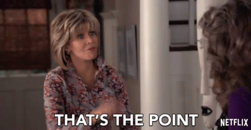 Woman Saying That's The Point GIF