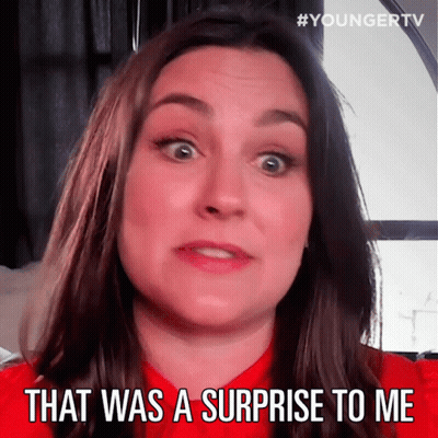 Woman Saying That Was A Surprise GIF