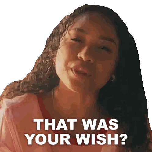 Woman Saying That Was Your Wish Sticker